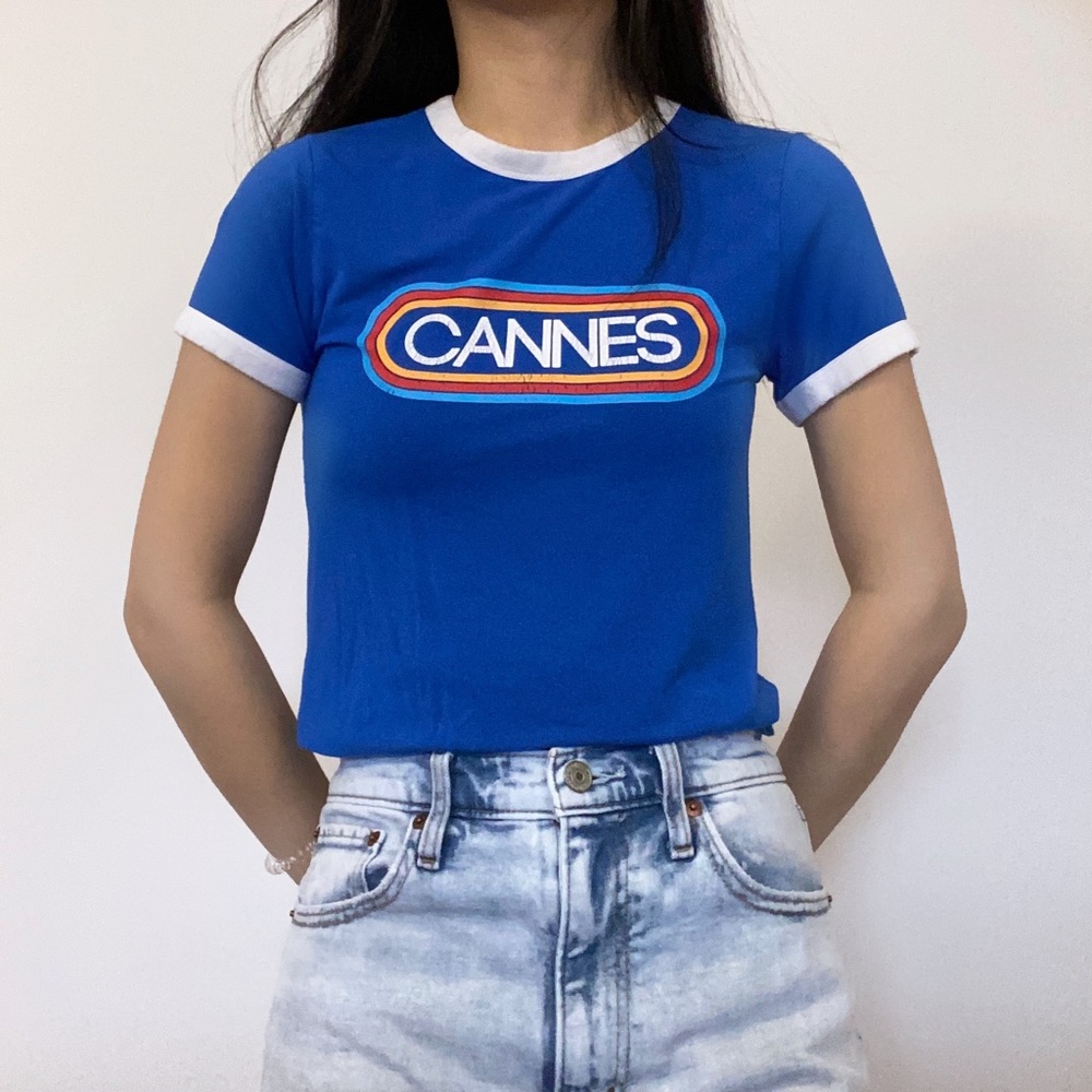 Blue graphic t shirt
